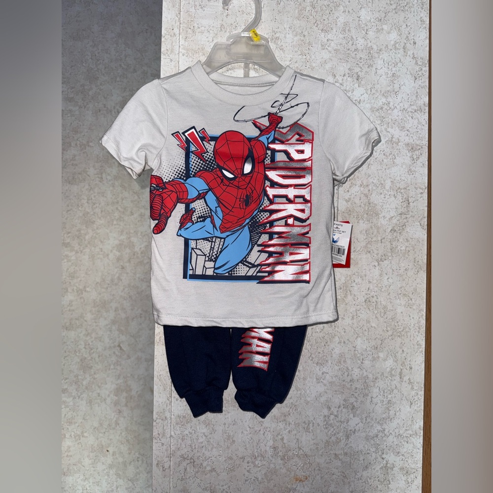 Spider-Man Kids Pajamas Set - White and Blue